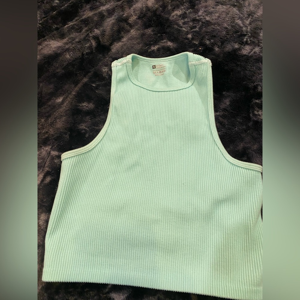 Turquoise crop tank